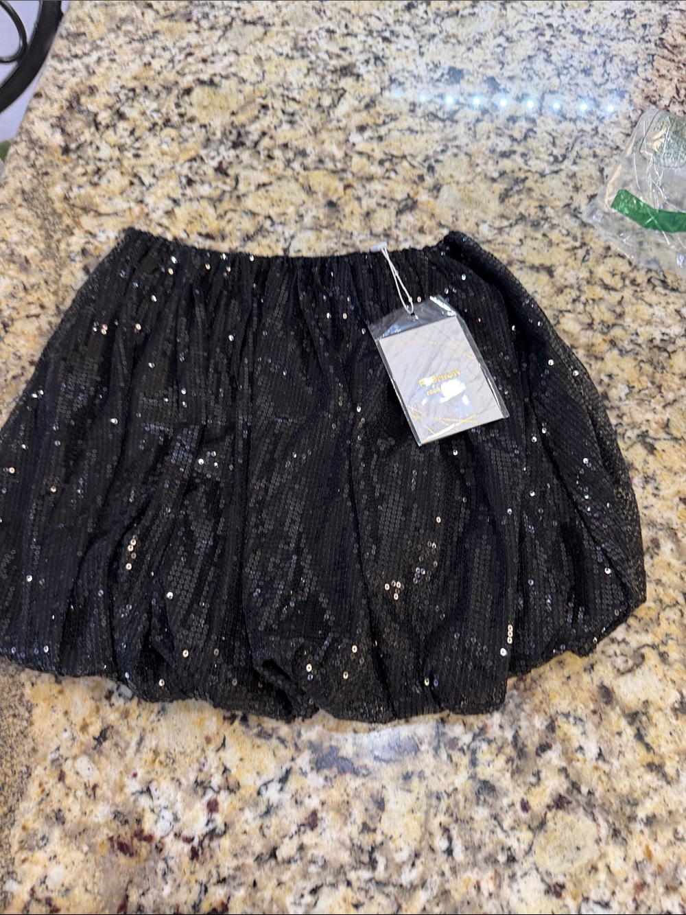 Fashion Forms Black Sequin Mini Skirt